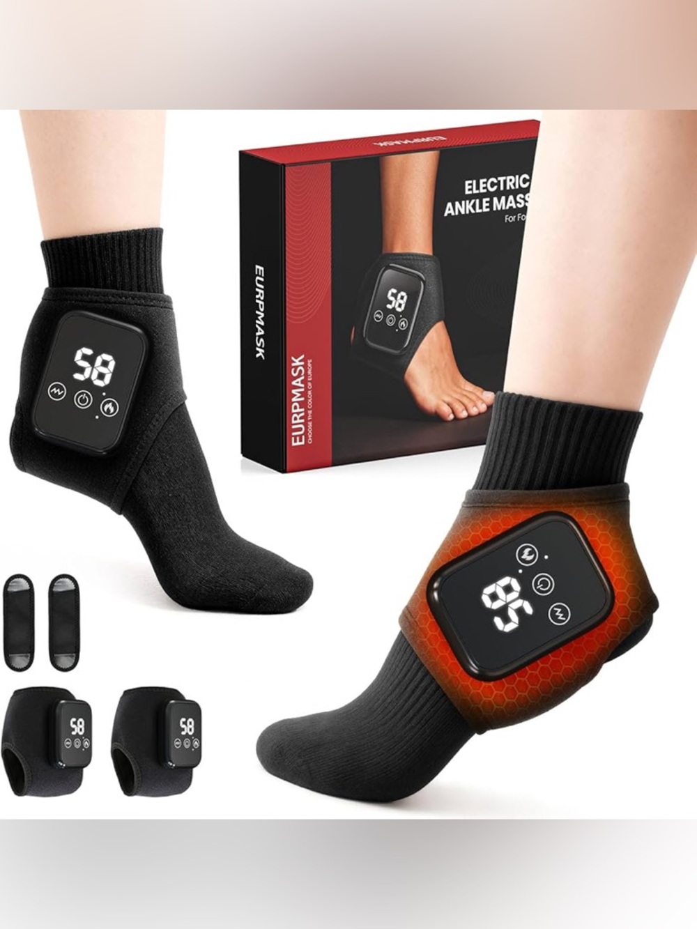 2PCS Foot Renew Massager for Neuropathy, 3-in-1 Cordless Foot and Ankle Massager